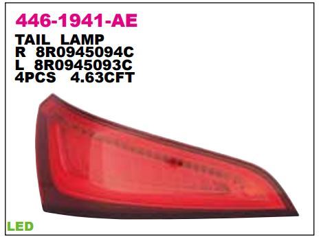DEPO 4461941RAE — STOP LAMBASI SAĞ AUDI Q5 13-15 LEDLİ