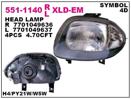 DEPO 5511140LXLDEM — FAR SOL ELEKTRİKLİ CLIO I HB 98-