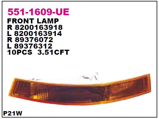 DEPO 5511609RUE — TAMPON SİNYAL LAMBASI SAĞ DUYSUZ RENAULT MASTER / MOVANO / INTERSTAR 03-06