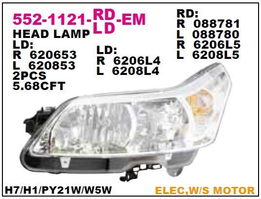 DEPO 5521121LLDEM — ÖN FAR SOL CITROEN C4 04-