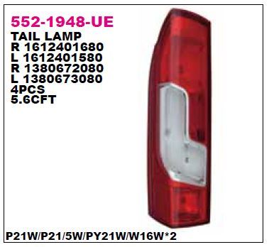 DEPO 5521948RUE — STOP LAMBASI SAĞ CITROEN JUMPER - PEUGEOT BOXER - FIAT DUCATO 14-