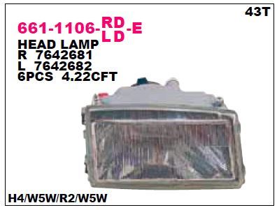 DEPO 6611106RLDE — ÖN FAR SAĞ FIAT UNO 90-