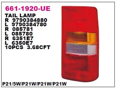 DEPO 6611920LUE — STOP LAMBASI SOL (FIAT SCUDO CITROEN JUMPY PEUGEOT EXPERT)