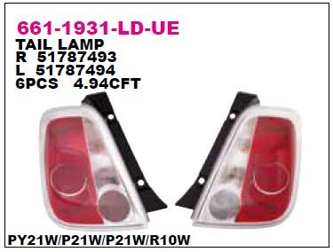 DEPO 6611931RLDUE — STOP LAMBASI SAĞ FIAT 500 07-