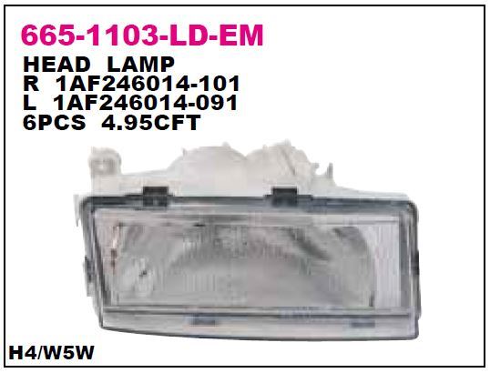DEPO 6651103LLDEM — ÖN FAR SOL ELEKTRİKLİ SKODA FELICIA 98-