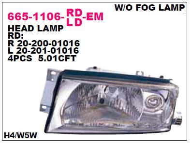 DEPO 6651106LLDEM — ÖN FAR SOL SKODA OCTAVIA 01-11