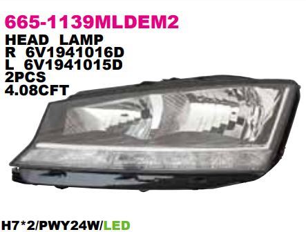 DEPO 6651139RMLDEM2 — ÖN FAR SAĞ SKODA FABIA 18/ MOTORU UZERINDE