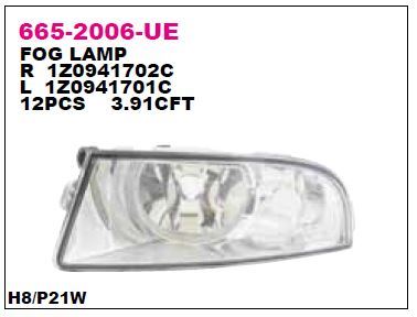 DEPO 6652006LUE — SİS LAMBASI SOL SKODA OCTAVIA 4K/ COMBI 09