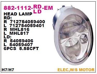 DEPO 8821112RLDEM — FAR SAĞ MINI R50-R53 01-07