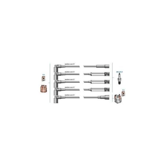 DODUCO 7808 — BUJİ KABLO TAKIMI METAL TÜPLÜ OPEL VECTRA A-OMEGA A-FRONTERA A-CALIBRA A 1.8-2.0 ie 8V 88-95