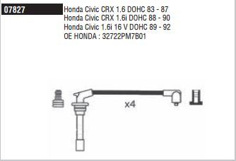 DODUCO 7827 — BUJI KABLOSU-(HONDA CIVIC 88/91 1.6 16V )