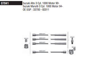 DODUCO 7841 — BUJİ KABLOSU TEMPRA 1.4IE / 2.0IE - PRIDE 1.3 16V