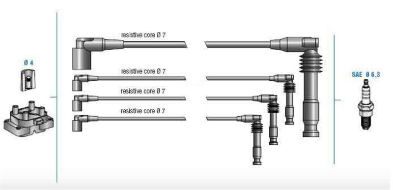 DODUCO 7867 — BUJİ KABLOSU-(HYUNDAI EXCEL 90/95/MITSUBISHI LANCER 88/96 ) -5-