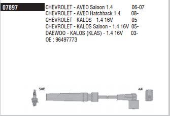 DODUCO 7897 — BUJI KABLOSU-(CHEVROLET KALOS 02/10 1.4 16V )