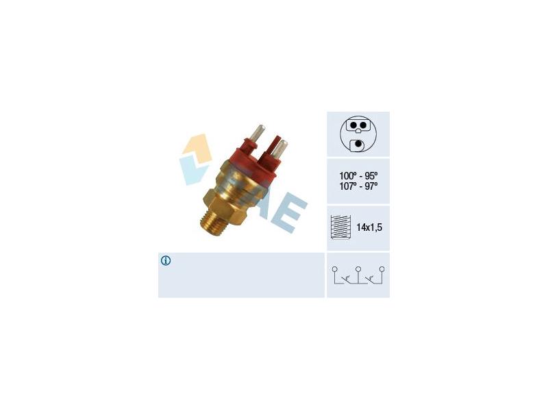 FAE 38120 — HARARET MUSURU 100 C - 95 C RADYATÖR FANI MERCEDES W124 W201 W210 W163 W140