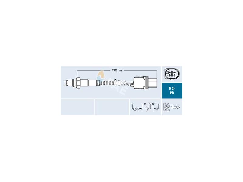 FAE 75053 — OKSİJEN SENSÖRÜ GOLF V 2.5 FSI 1220 MM