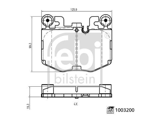 FEBI 1003200 — FREN BALATASI ON 2G42-G87-4G20-G21-G26-G28-G80-G81-X3 G01-X4 G02-X5 605-X6 G06 19-