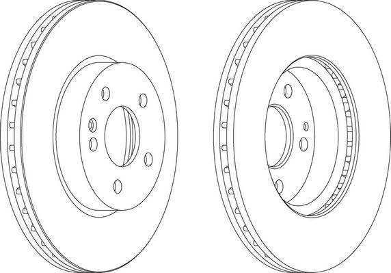 FERODO DDF1203 — FREN DİSKİ ÖN MERCEDES VIANO W639 - W447 114-116 CDI TAKIM