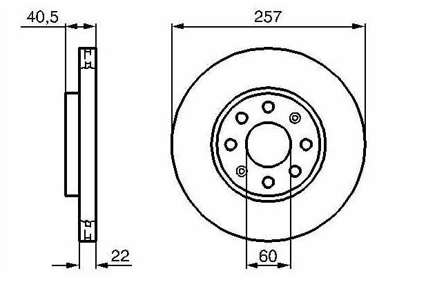 FERODO DDF1304 — FREN DİSKİ ÖN HAVALI 257MM 4BIJON ( FIAT GRANDE PUNTO 05- OPEL CORSA D-E )