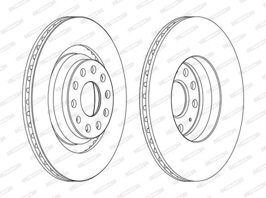 FERODO DDF1503C — ARKA FREN DİSKİ-310X22 5×112 (VW GOLF 06- PASSAT 06- AUDI A3 04- SEAT LEON 13- SKODA OCTAVIA 18-)