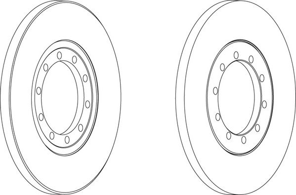 FERODO DDF1537 — ARKA FREN DİSKİ (280MM) A.ÇEKER ( FORD TRANSİT V347 2.4 TDCİ 06- )