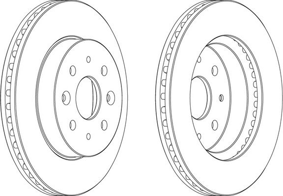 FERODO DDF1542 — FREN DİSKİ ÖN HAVALI-(254-4)-(KIA RIO 02/04 1.3-1.5 )