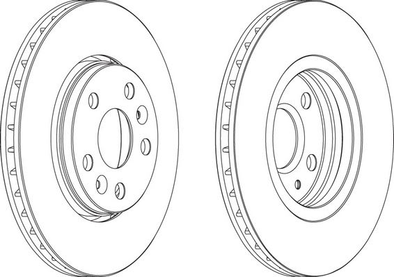FERODO DDF1733 — FREN DİSKİ ÖN (TAKIM) 5 BIJON (280 MM) KANGOO III CITAN 08-