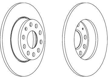 FERODO DDF1895 — ARKA FREN DİSKİ-272X10 5×112 (VW CADDY 11- GOLF 09- PASSAT 13-15 AUDI A3 09- SEAT LEON 13- SKODA OCTAVIA