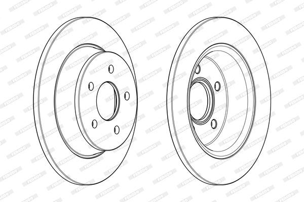 FERODO DDF2058C — FREN DİSKİ ARKA ( FORD C-MAX II 1.6 TI 10-/ C-MAX II 2.0 TDCi 11-)