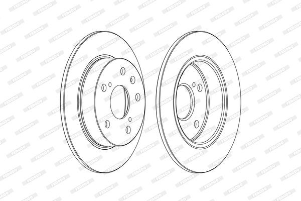 FERODO DDF2493C — FREN DİSKİ ARKA (KARBONLU) SUZUKI SX4 1.6 13- / SWIFT 10- / VITARA 15- 259×5