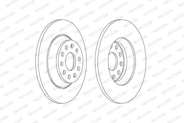 FERODO DDF2506C — FREN DİSKİ ARKA ( TAKIM ) > AUDI Q3 - TT * SEAT ALHAMBRA - TARRACO * SKODA KODIAQ - SUPERB III *