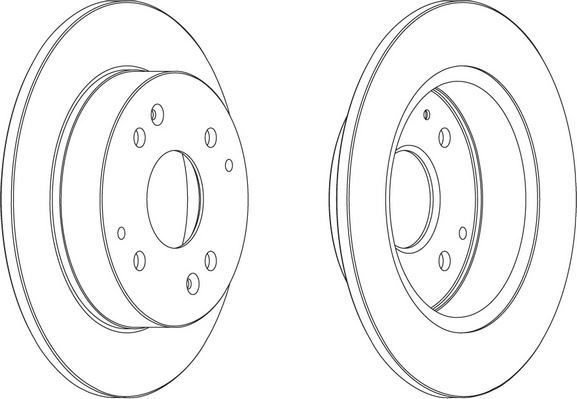 FERODO DDF565 — FREN DİSKİ ARKA DÜZ (260-4)-(HONDA ACCORD 90/98 / ROVER 600 93/99 )