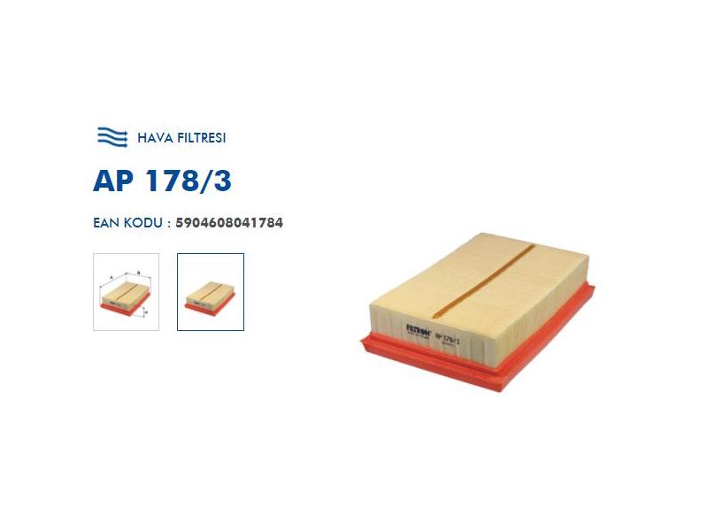 FILTRON AP1783 — HAVA FİLTRESİ TOYOTA COROLLA CROSS 1.8L 2ZR-FXE ZVG12 ZWE211 19-> / CH-R 1.8L 2ZRFXE ZYX10 16-> / YA RIS