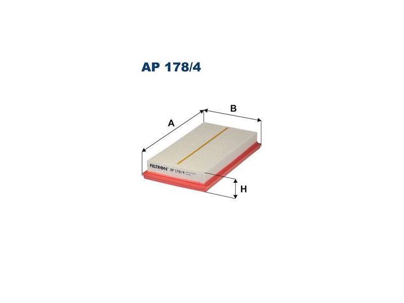 FILTRON AP1784 — HAVA FİLTRESİ 269×151x40 TOYOTA COROLLA CH-R 1.2L 8NRFTS NRE210 NGX10 16-- / COROLLA 1.5L 1.6L M15A 1ZR-FAE
