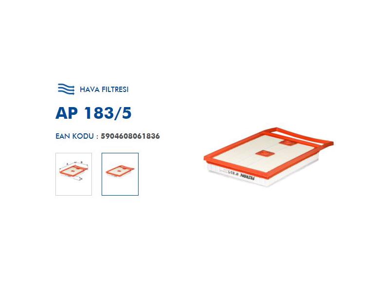 FILTRON AP1835 — HAVA FILTRESI (VW POLO 15-18 AUDI A1 15-18 SEAT IBIZA 16-17 SKODA FABIA 15-)
