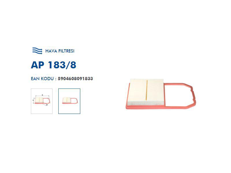 FILTRON AP1838 — HAVA FİLTRESİ POLO / İBİZA 18= 1.0 CHYA-CHYB-CHZB (ÇANTA TİP)