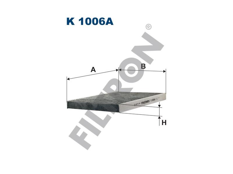 FILTRON K1006A — KABİN FİLTRESİ (POLEN) KARBONLU SKODA OCTAVIA, SUPERB VOLKSWAGEN GOLF III, PASSAT, POLO POLO CLASSIC