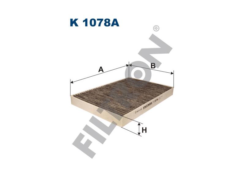 FILTRON K1078A — POLEN FILTRESI 299×205*30 KARBONLU AUDI A4-A6 1.8-1.8T-2.0-2.0TDI-2.4-2.5TDI-2.7TDI-3.0-3.2- / SEAT EXEO