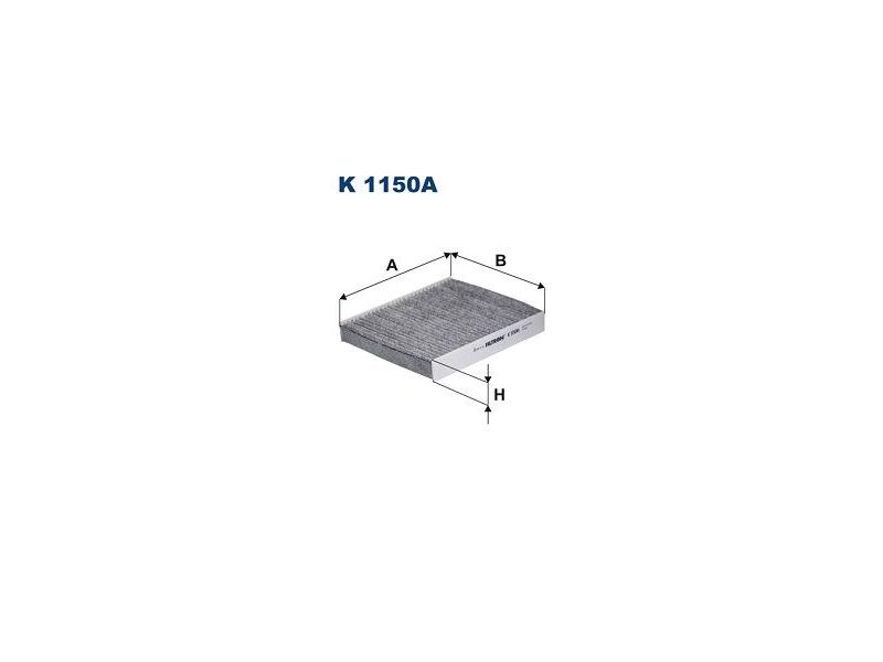FILTRON K1150A — POLEN FİLTRESİ KARBONLU FOCUS II 1.4-1.6-TDCİ 2.0 TDCI 2004-2012 VOLVO S40 1.6D V50 2004-2012