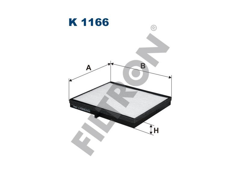 FILTRON K1166 — KABİN FİLTRESİ (POLEN) CHEVROLET LACETTI, NUBIRA 1.4/1.6/1.8 04-