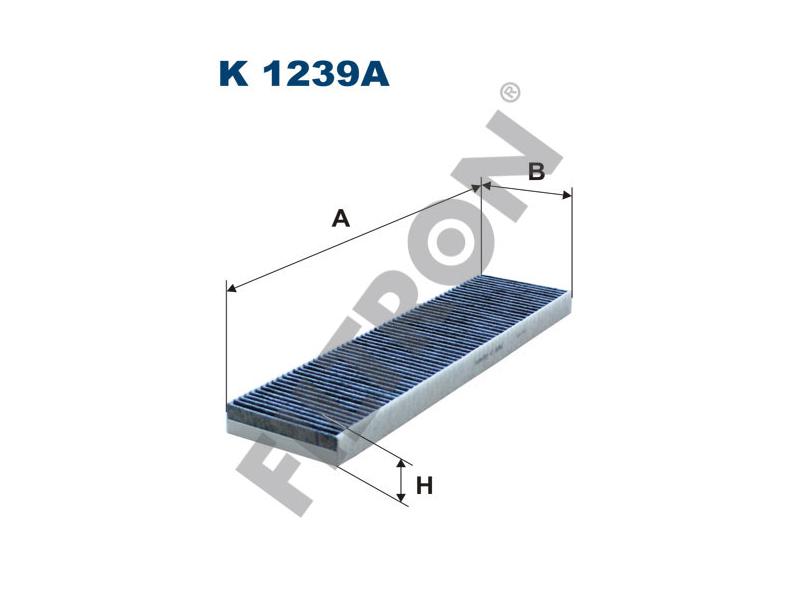 FILTRON K1239A — POLEN FİLTRESİ 440×119x30 KARBONLU MINI R55 R56 R57 R58 R59 R60 R61