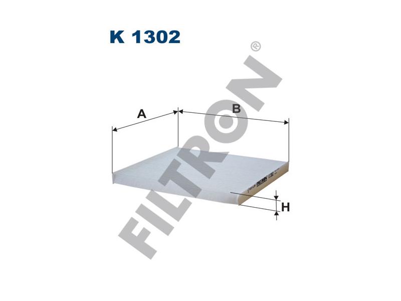 FILTRON K1302 — POLEN FİLTRESİ 210×226x20 NISSAN MICRA K13 1.2 HB 10-NOTE 12-15DT MPV 13-