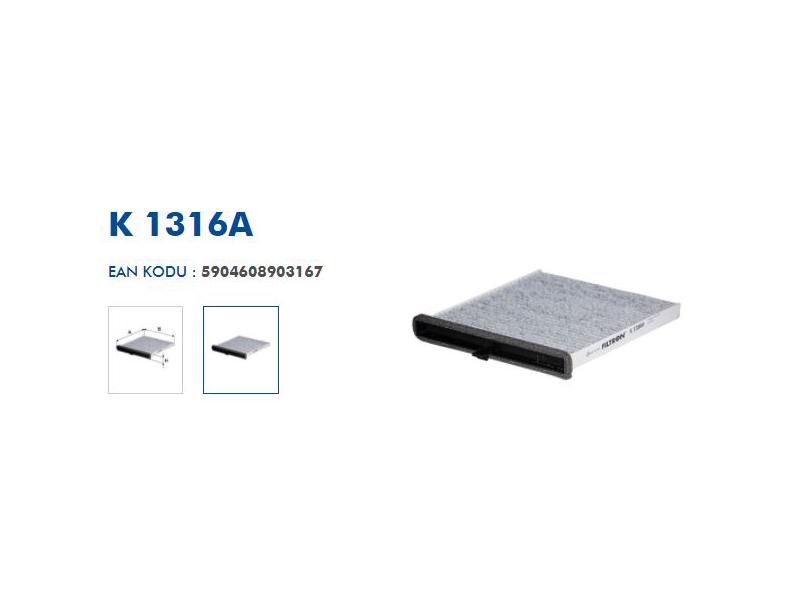 FILTRON K1316A — POLEN FİLTRESİ KARBONLU MAZDA 3 14- / MAZDA 6 13- / MAZDA CX5 12-20