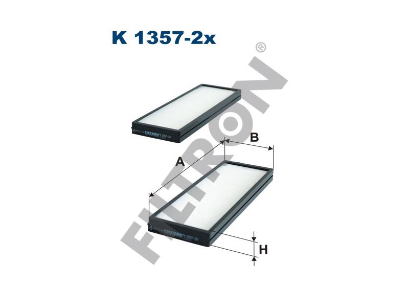 FILTRON K13572X — POLEN FILTRESI 260×86*20 TAKIM HYUNDAI CIFTLI I20 121416 HB16 CRDI 08-