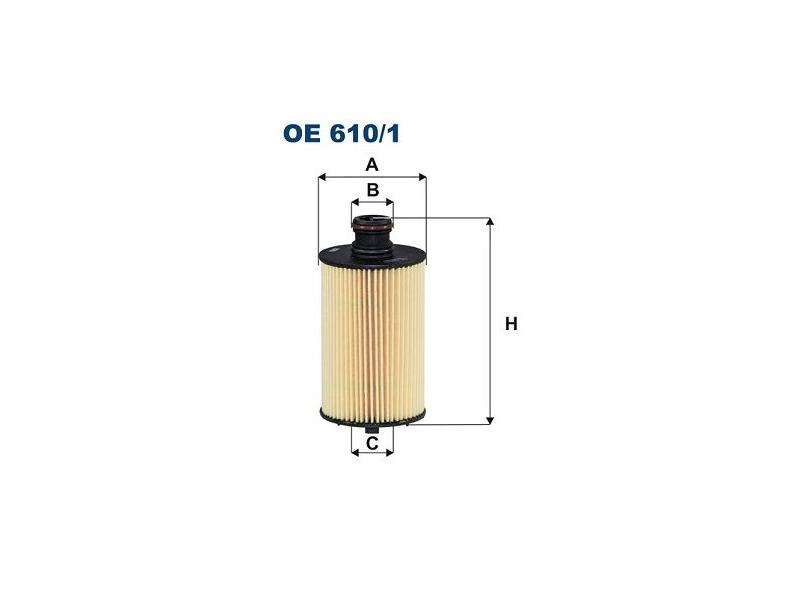FILTRON OE6101 — YAG FILTRESI ACTYON 12 -> KORANDO 12 -> REXTON 12 -> RODIUS 13 -> TIVOLI 15 -> MUSSO 18 ->