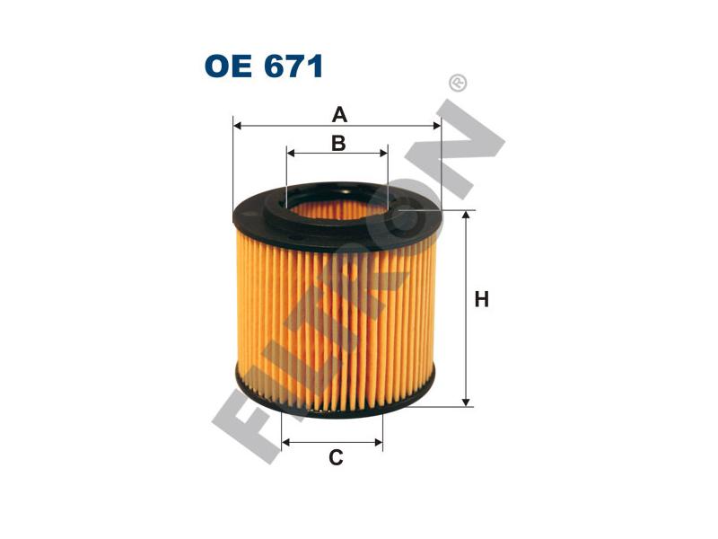 FILTRON OE671 — YAĞ FİLTRESİ POLO 05 > FOX 05 > CORDOBA 02 > IBIZA IV-V 02 > FABIA 01 > 1.2-1.2 12V