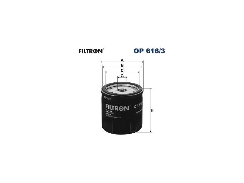 FILTRON OP6163 — YAĞ FİLTRESİ GOLF7 / A3 / LEON / PASSAT / A1 / IBIZA / POLO / KAMIQ / KAROQ 13= 1.0-1.2-1.4-1.5 TSI
