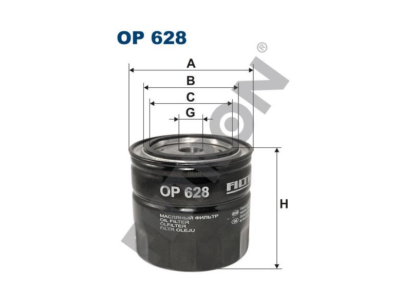 FILTRON OP628 — YAĞ FİLTRESİ NISSAN NAVARA 06-15 2.5 DCI Y25DDTI / SKYSTAR 2.5 DCI 03- / PATHFINDER 2.5 DCI 06- / X-TRAIL