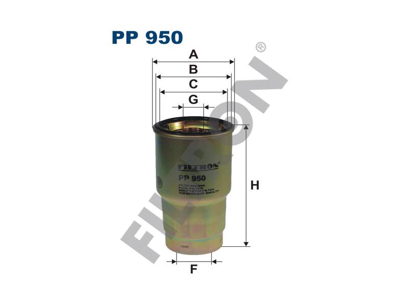 FILTRON PP950 — YAKIT FİLTRESİ COROLLA 1.4D-2.0D-2.2D 04 > AVENSIS 1.9D-2.0TD-2.2D 01 > VERSO 1.4D-2.0D 09 >