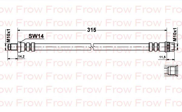 FROW 2041118001 — ARKA FREN HORTUMU 240MM R21 [5LIK](FIRSAT)